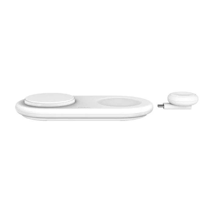 แท่นชาร์จไร้สาย Belkin BOOST CHARGE Qi2 3-in-1 Wireless Charging Pad 15W with Apple Watch สี White