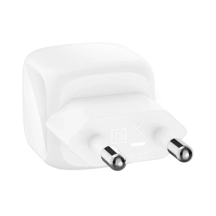 Belkin BoostCharge Compact USB-C Wall Charger 30W ที่ชาร์จพกพา ขนาดกะทัดรัดและประสิทธิภาพสูง ชาร์จอุปกรณ์ต่างๆ ของคุณได้รวดเร็วและปลอดภัย พร้อมดีไซน์ทันสมัยและสะดวกในการพกพา เหมาะสำหรับการใช้งานในชีวิตประจำวัน