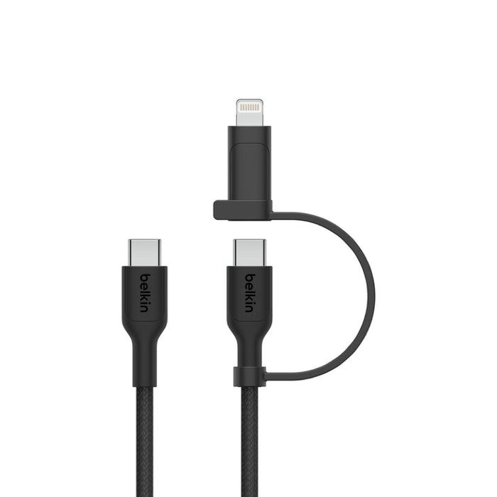 สายชาร์จ Belkin BoostCharge Pro 2 in 1 USB-C and Lightning ความยาว 1.5 เมตร สีดำ