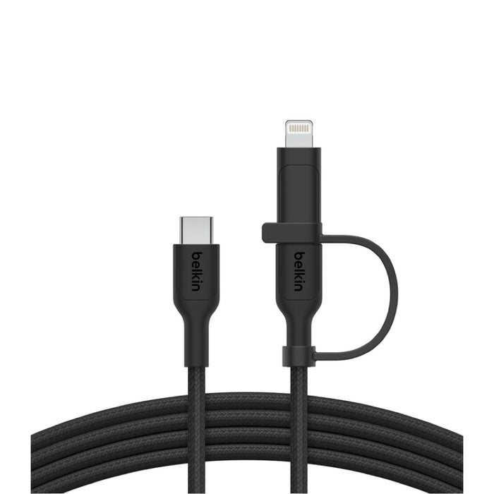 สายชาร์จ Belkin BoostCharge Pro 2 in 1 USB-C and Lightning ความยาว 1.5 เมตร สีดำ