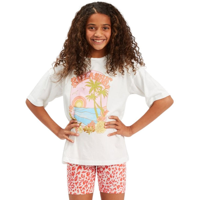 Billabong Girls Mini Biker Babe Shorts in Melon - BoardCo