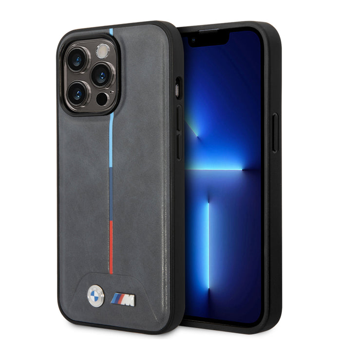 เคสกันกระแทก BMW M Mag Quilted Pu สำหรับ iPhone 15 Pro สี Grey