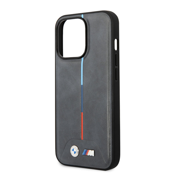 เคสกันกระแทก BMW M Mag Quilted Pu สำหรับ iPhone 15 Pro สี Grey