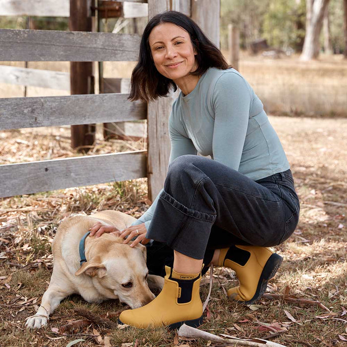 Bobbi Ankle Boot // Mustard Yellow & Black [Retired]