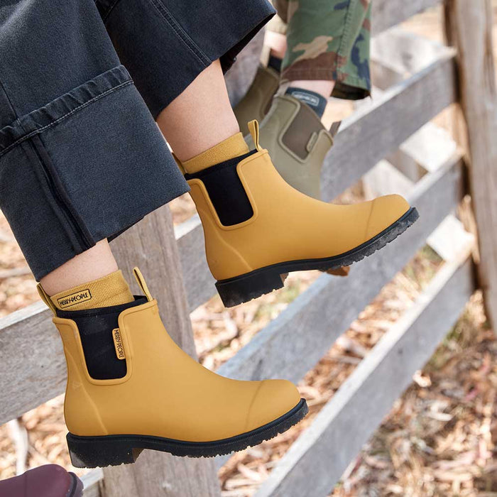 Bobbi Ankle Boot // Mustard Yellow & Black [Retired]