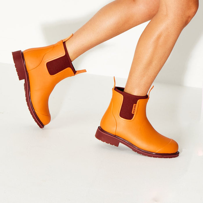 Bobbi Ankle Boot // Orange & Pomegranate [Retired]