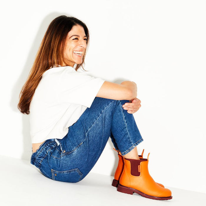Bobbi Ankle Boot // Orange & Pomegranate [Retired]