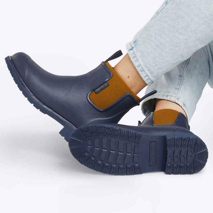 Bobbi Ankle Boot // Oxford Blue & Tan [Retired]