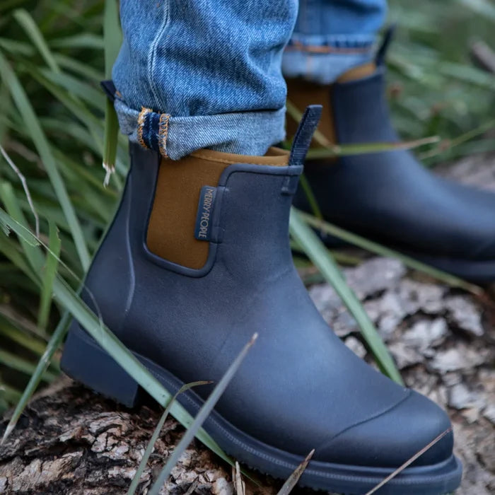 Bobbi Ankle Boot // Oxford Blue & Tan [Retired]