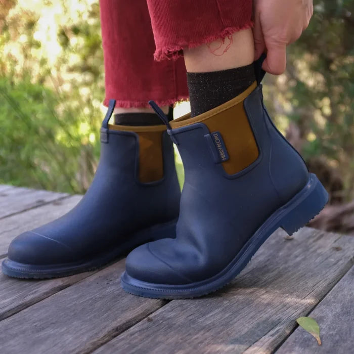 Bobbi Ankle Boot // Oxford Blue & Tan [Retired]