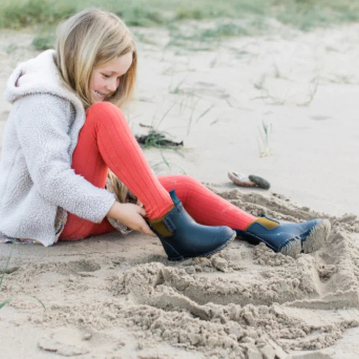 Bobbi Kids Gumboot // Oxford Blue & Tan [Retired]