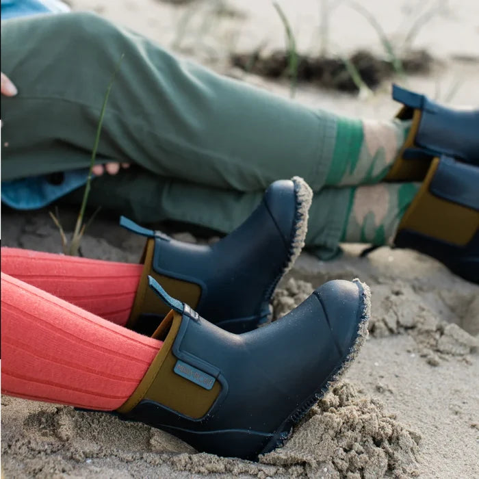 Bobbi Kids Gumboot // Oxford Blue & Tan [Retired]