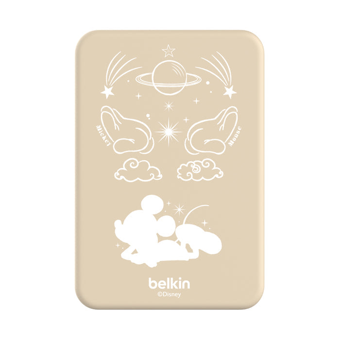 แบตเตอรี่สำรองพกพา Boost Charge 7.5 วัตต์ ความจุ 5,000 mAh พร้อมขาตั้งในตัว ลาย Star Mickey
