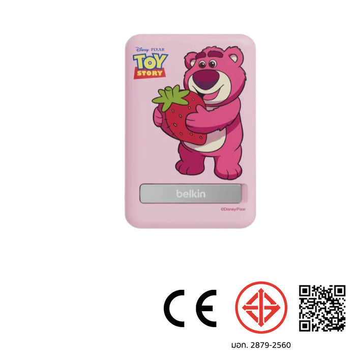 แบตเตอรี่สำรองไร้สาย Boost Charge 7.5 วัตต์ พร้อมขาตั้ง ลาย Lotso