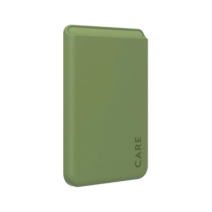 กระเป๋าใส่บัตร Fashionable Cardholder สำหรับ iPhone สี Green ดีไซน์บาง แบรนด์ CARE by PanzerGlass