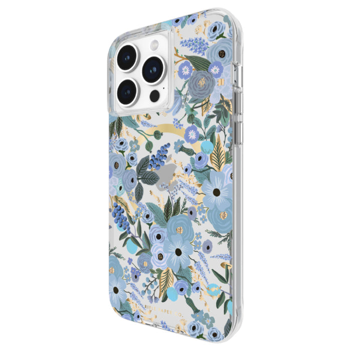 เคสแฟชั่น Case Mate Rifle Paper รองรับ MagSafe สำหรับ iPhone 15 Pro Max ลาย Garden Party Blue