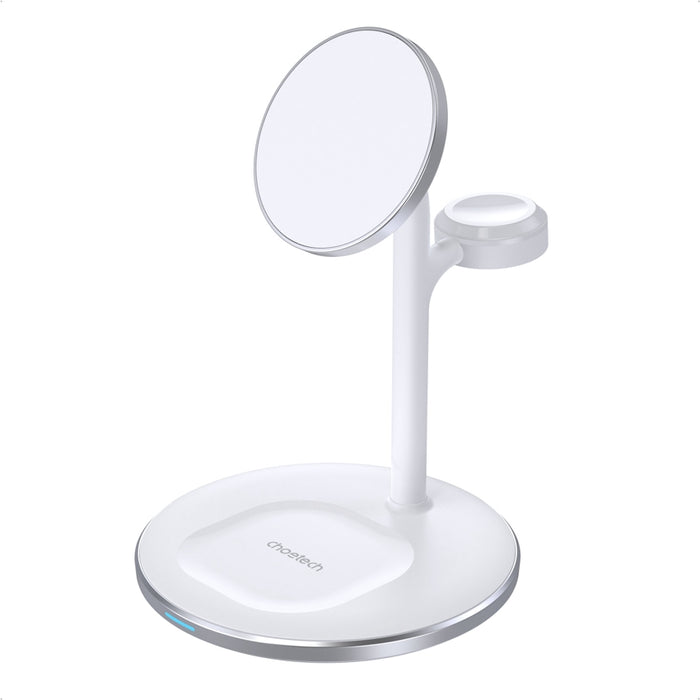 แท่นชาร์จไร้สาย Choetech แบบ 3 in 1 กำลังไฟ 15 วัตต์ สีขาว