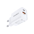 หัวชาร์จ Choetech Dual USB-A and USB-C ports PD 30W (ปลั๊ก TH) สี White