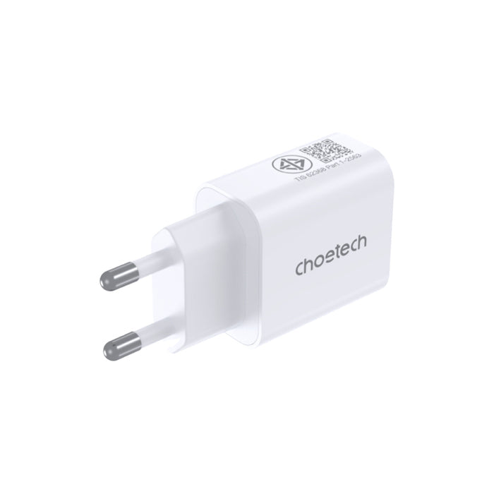 หัวชาร์จ Choetech Dual USB-A and USB-C ports PD 30W (ปลั๊ก TH) สี White