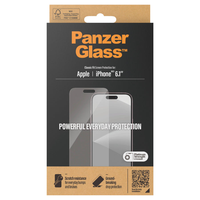ฟิล์มกระจก แบบไม่เต็มจอ Classic Fit สำหรับ iPhone 15