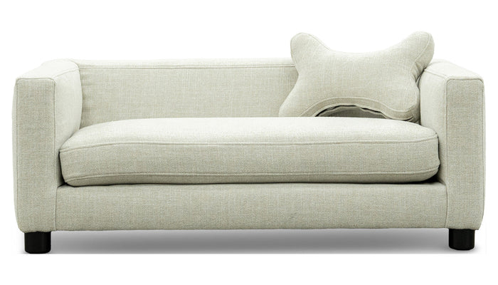 Crete Linen Dog Sofa with Performance Fabric