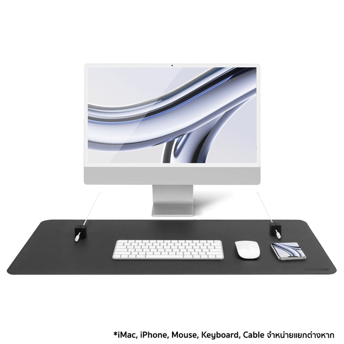 อุปกรณ์เสริม Desk Mat Pro + Cable Blocks สี Black
