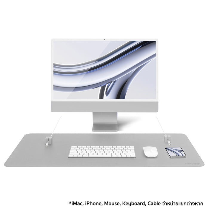อุปกรณ์เสริม Desk Mat Pro + Cable Blocks สี Gray