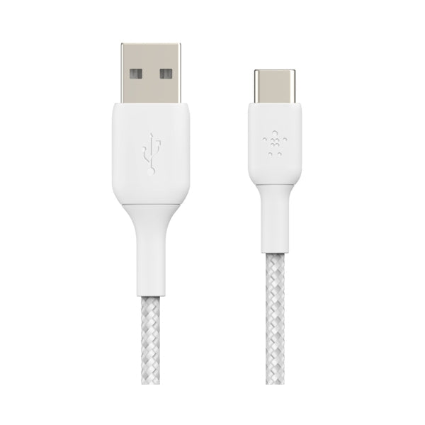 สายชาร์จ Double Nylon Braided USB-A to USB-C ความยาว 1 เมตร สี White