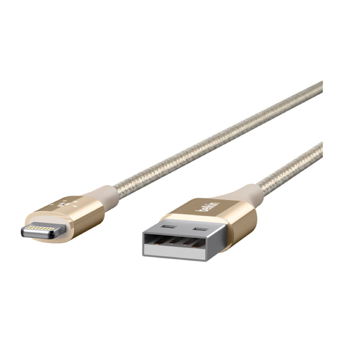 สายชาร์จ DuraTek Lightning Sync and Charge Braided - Gold