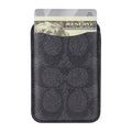 กระเป๋าใส่บัตร Coach Essential Magnetic Card Holder สี Signature Charcoal