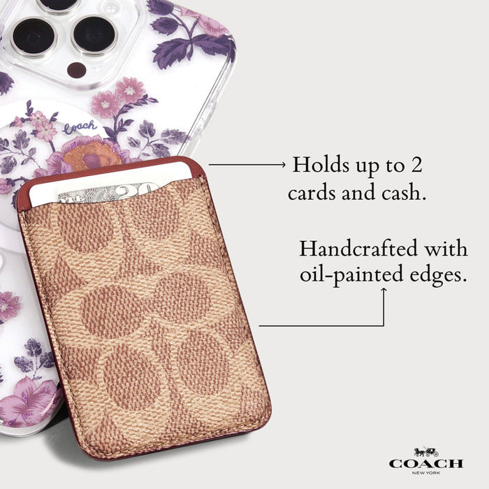 กระเป๋าใส่บัตร Coach Essential Magnetic Card Holder สี Signature Tan