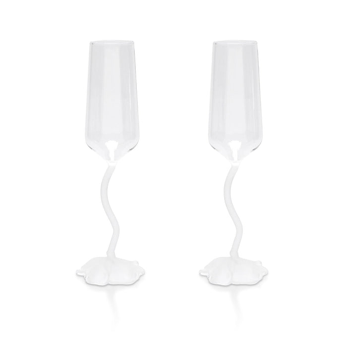 Floral Champagne Glasses