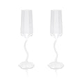 Floral Champagne Glasses