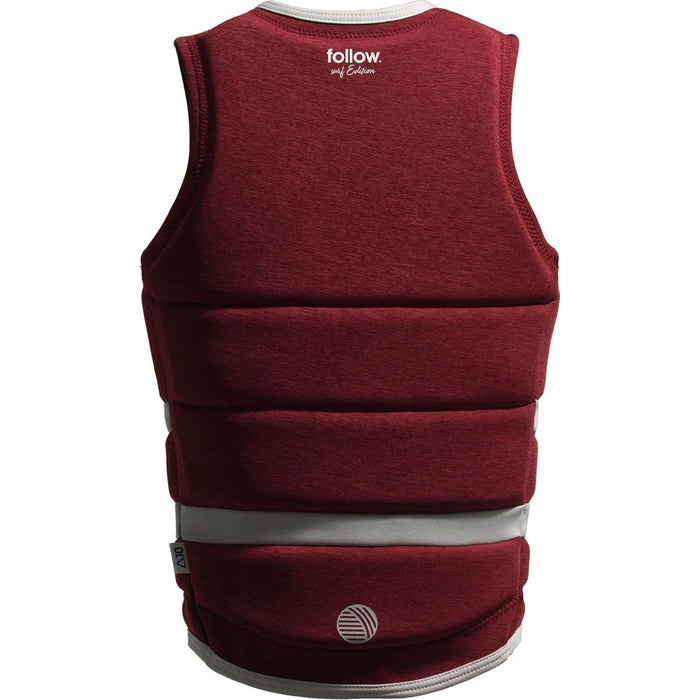 Follow Surf Edition Ladies Comp Wake Vest in Red Wine - BoardCo