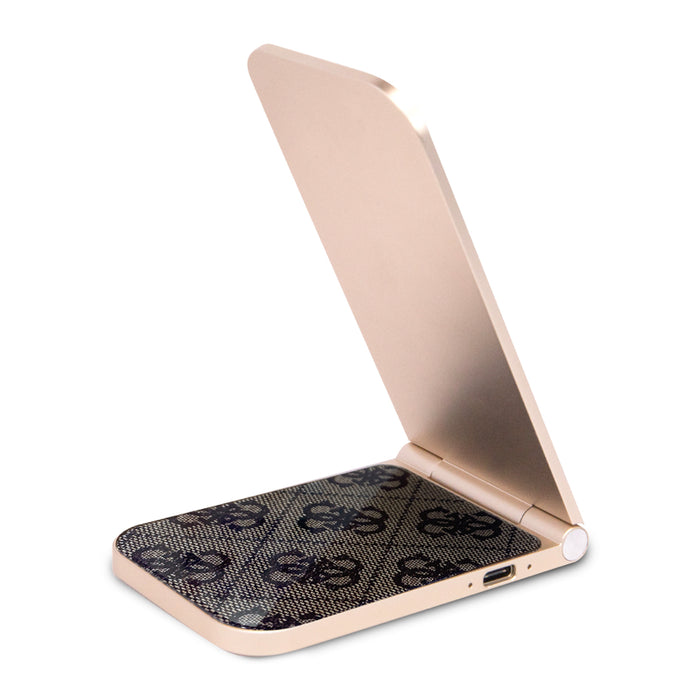แท่นชาร์จไร้สาย Guess Magnetic Desk Charger 4G Pattern สี Brown