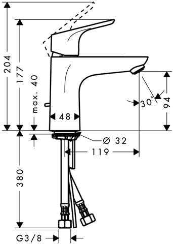 hansgrohe 31607000 Waschtisch-Einhebelmischer 100 Focus