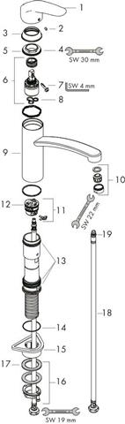 hansgrohe 31806000 Spültisch-Einhebelmischer 160 Focus M41
