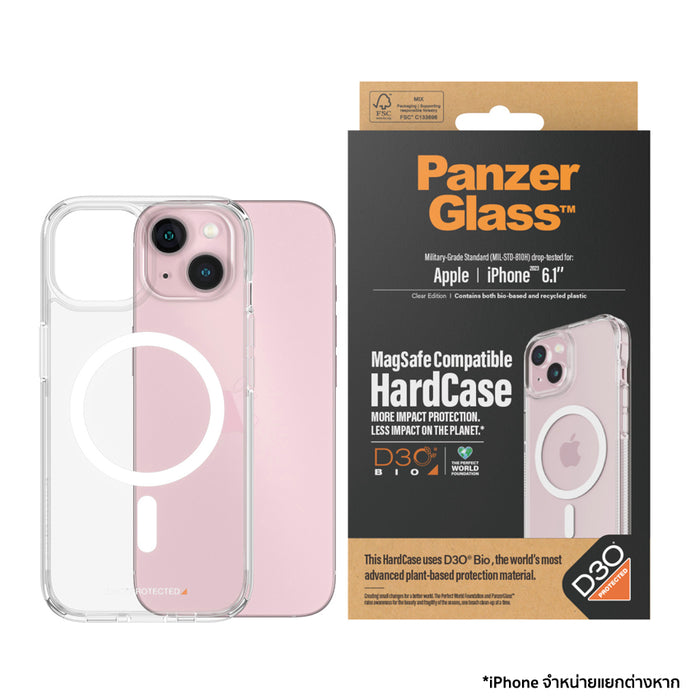 เคส HardCase และ D3O สำหรับ iPhone 15 สี Clear รองรับ MagSafe