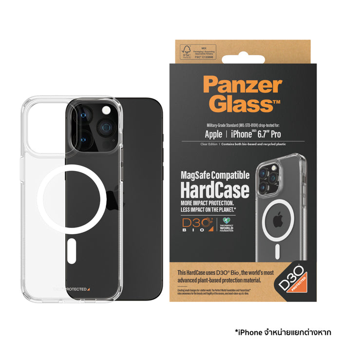 เคส HardCase และ D3O สำหรับ iPhone 15 Pro Max สี Clear รองรับ MagSafe