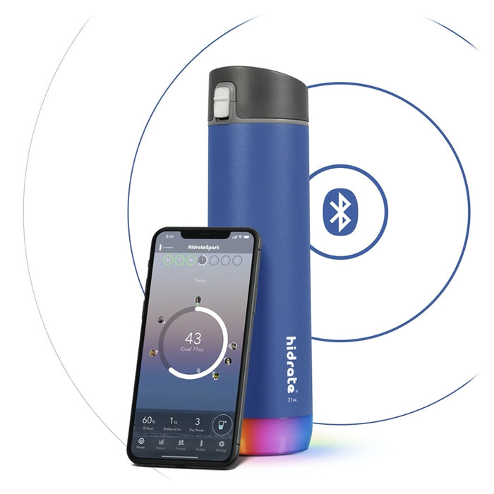 ขวดน้ำอัจฉริยะ HidrateSpark PRO ขนาด 21 ออนซ์ สี Deep Blue