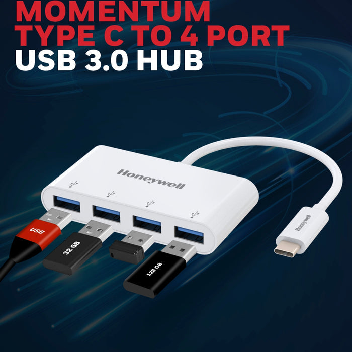 อุปกรณ์ฮับเชื่อมต่อ Honeywell Momentum Type C to 4 Port USB 3.0 HUB
