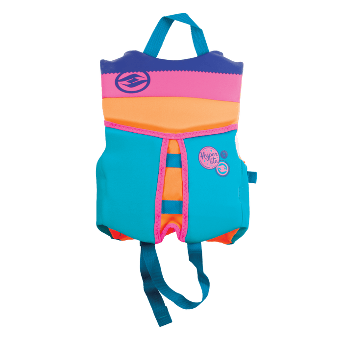 Hyperlite Girls Indy CGA Life Jacket in Aqua / Pink / Orange - BoardCo
