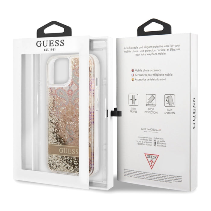 เคส iPhone 14 Guess Liquid Glitter สี Paisley/Gold
