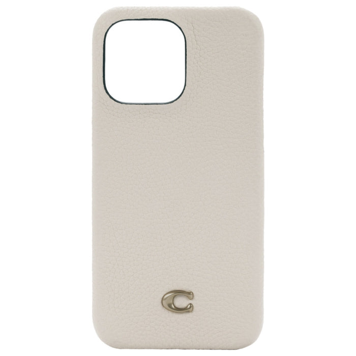 เคส iPhone 14 Pro Max Coach Slim Wrap สี Ivory C Plaque