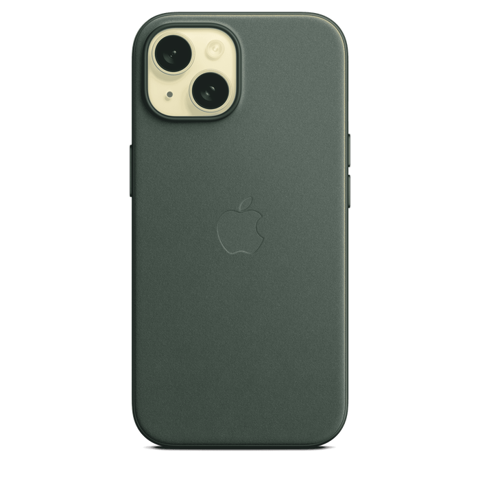 iPhone 15 FineWoven Case with MagSafe - Evergreen