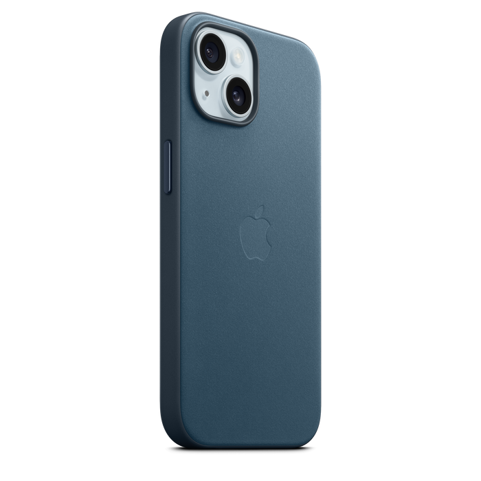 iPhone 15 FineWoven Case with MagSafe - Pacific Blue