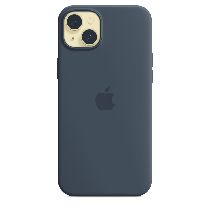 iPhone 15 Plus Silicone Case with MagSafe - Storm Blue