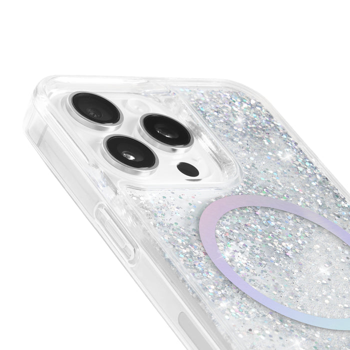 เคสกันกระแทก iPhone 15 Pro Kate Spade Liquid Glitter รองรับ MagSafe สี Opal Iridescent