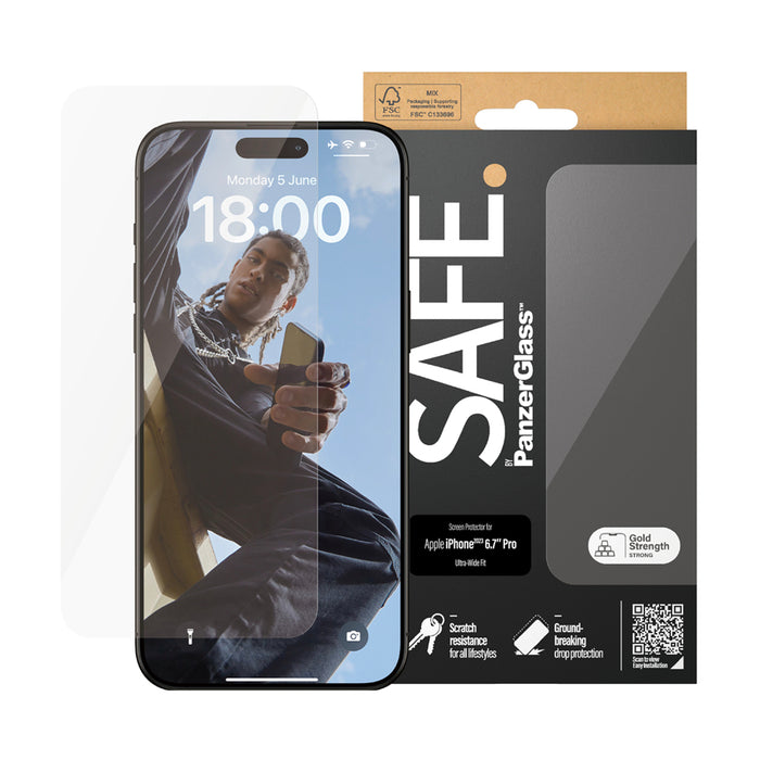 ฟิล์มกันรอยแบบใส iPhone 15 Pro Max Safe Ultra Wide