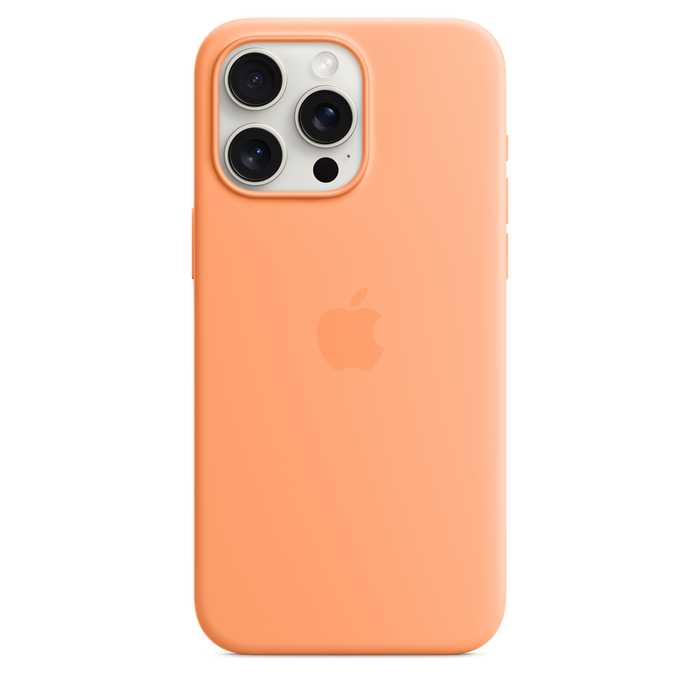 iPhone 15 Pro Max Silicone Case with MagSafe - Orange Sorbet